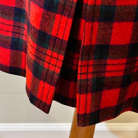 Bobbie Brooks Calgary - Vtg. 50’s Red Plaid Tartan Skirt & Jacket Suit - Sz. S - Picture 7 of 16